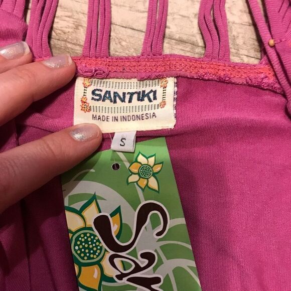 Santiki - NWT! Beach Top w/ Woven Back (S) - Picture 2 of 6